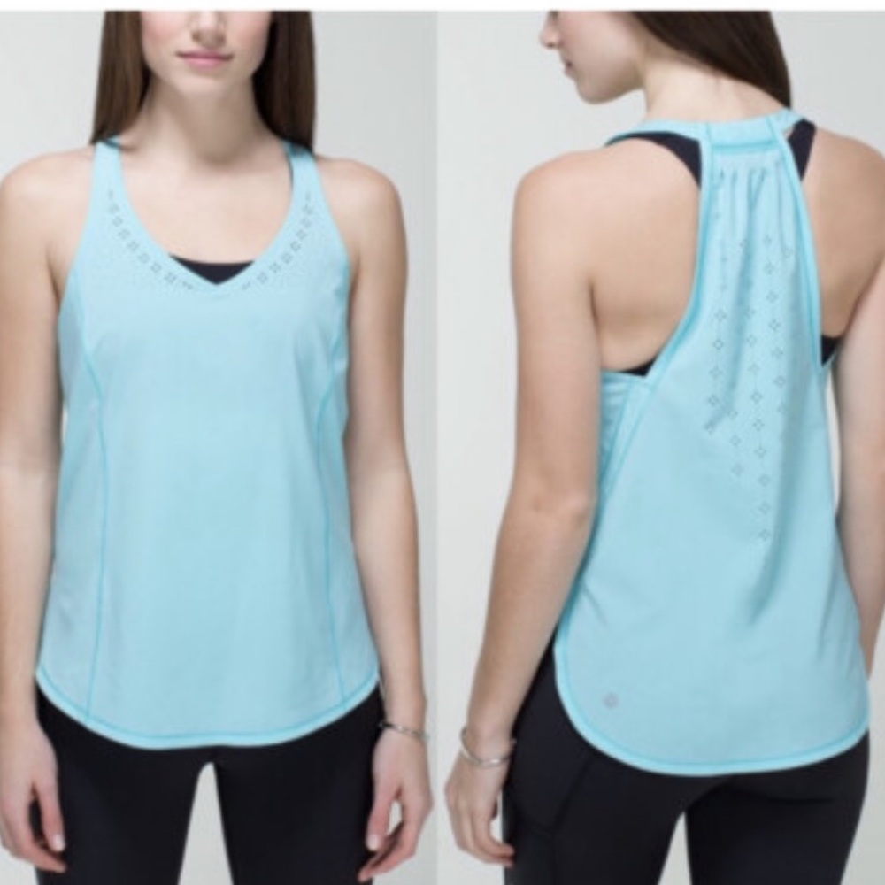 Lululemon In A Flash Blue Tank Top‎ Size 4